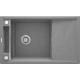Deante Мийка кухонна Magnetic, граніт, прямокут., з крилом, 820х500х219мм, чаша - 1, накладна, сірий (ZRM_S113)