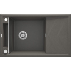 Deante Мийка кухонна Magnetic, граніт, прямокут., з крилом, 820х500х219мм, чаша - 1, накладна, антрацит (ZRM_T113)