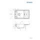 Deante Мийка кухонна Magnetic, граніт, прямокут., з крилом, 820х500х219мм, чаша - 1, накладна, антрацит (ZRM_T113)