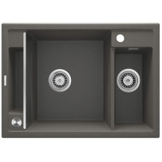 Deante Мийка кухонна Magnetic, граніт, прямокут., з крилом, 690х500х219мм, чаша - 1.5, врізна, антрацит (ZRM_T503)