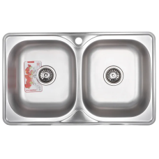 Мойка кухонная Zerix Z7848D-08-180E Double (Satin) (ZS0578)