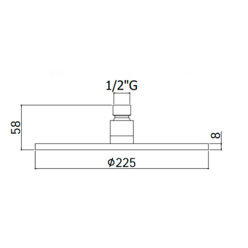 ZSOF074CR MASTERВерхній душ, d 225mm, хром