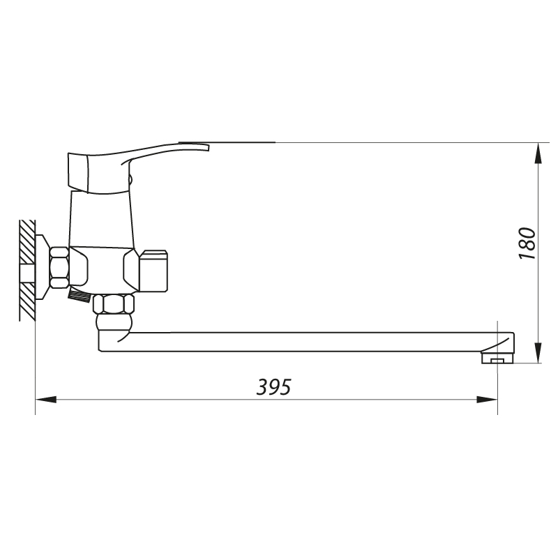 Смеситель для ванны Zerix LUN7 031 (ZX0427)