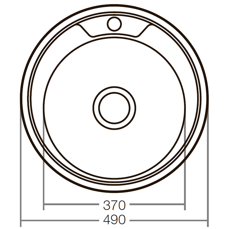 Мойка кухонная Zerix Z490-06-180D (decor) (ZX1583)