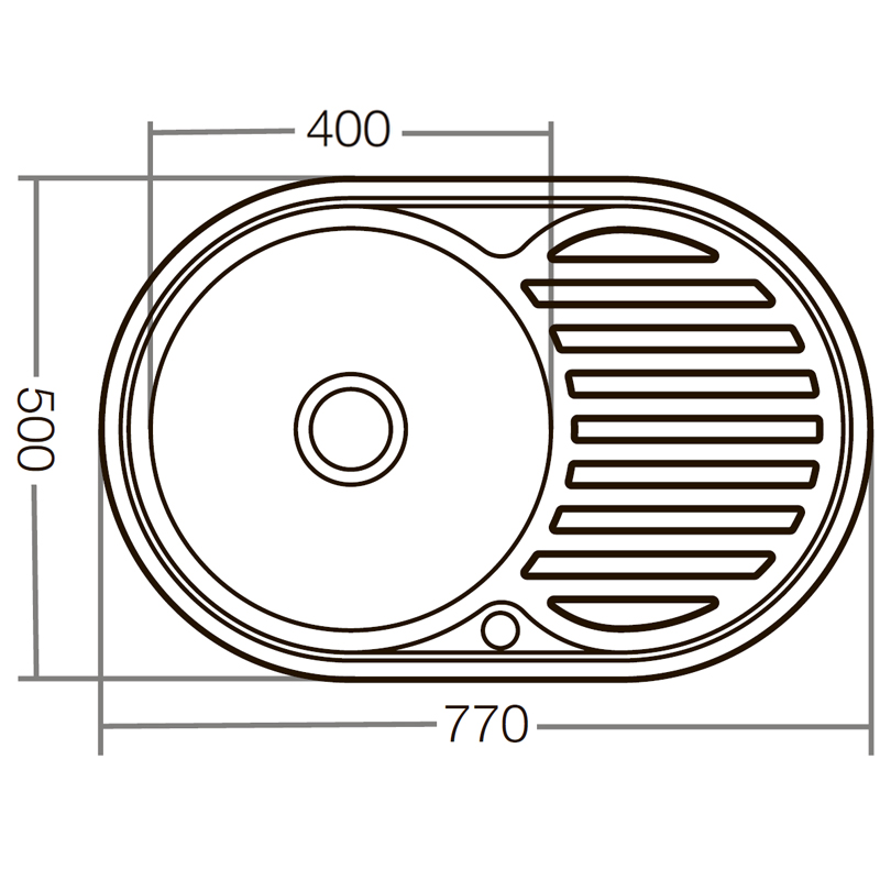 Мойка кухонная Zerix Z7750-06-180D (decor) (ZX1595)