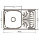 Мойка кухонная Zerix Z7848-08-180E (Satin) (ZX1604)