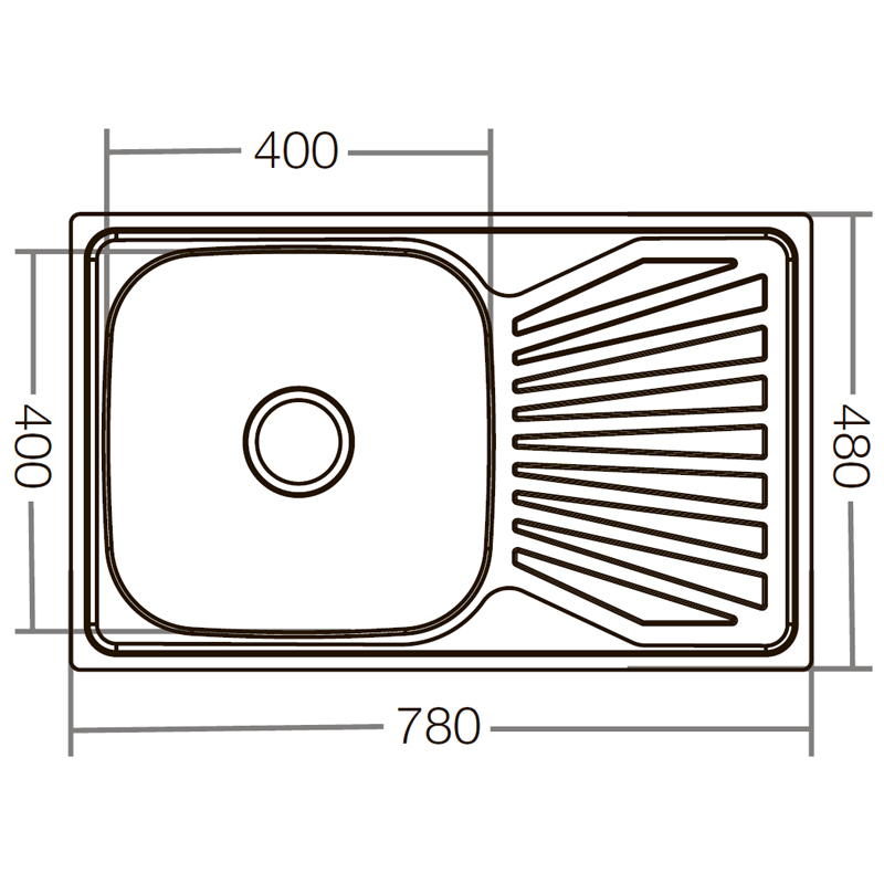 Мойка кухонная Zerix Z7848-08-180D (decor) (ZX1605)