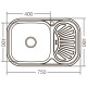 Мойка кухонная Zerix Z7549-08-180D (decor) (ZX1607)