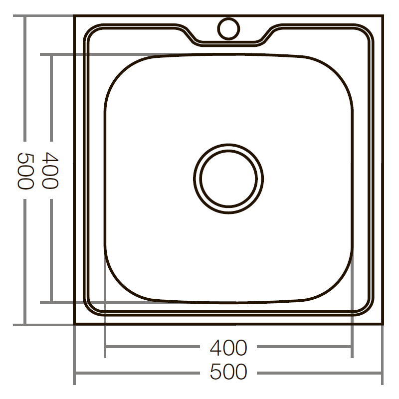 Кухонная мойка накладная Zerix Z5050-06-160E (Satin) (ZX1609)
