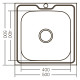 Кухонная мойка накладная Zerix Z5050-06-160E (Satin) (ZX1609)