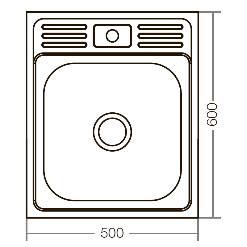 Кухонная мойка накладная Zerix Z5060-06-160E (Satin) (ZX1611)