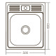 Кухонная мойка накладная Zerix Z5060-06-160E (Satin) (ZX1611)