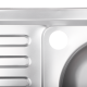 Кухонная мойка накладная ZerixZ8050R-04-160E (Satin) (ZX1615)