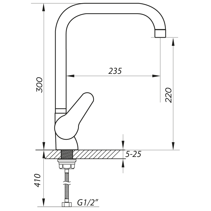 Смеситель для кухни Zerix SOP7 045 (ZX2652)