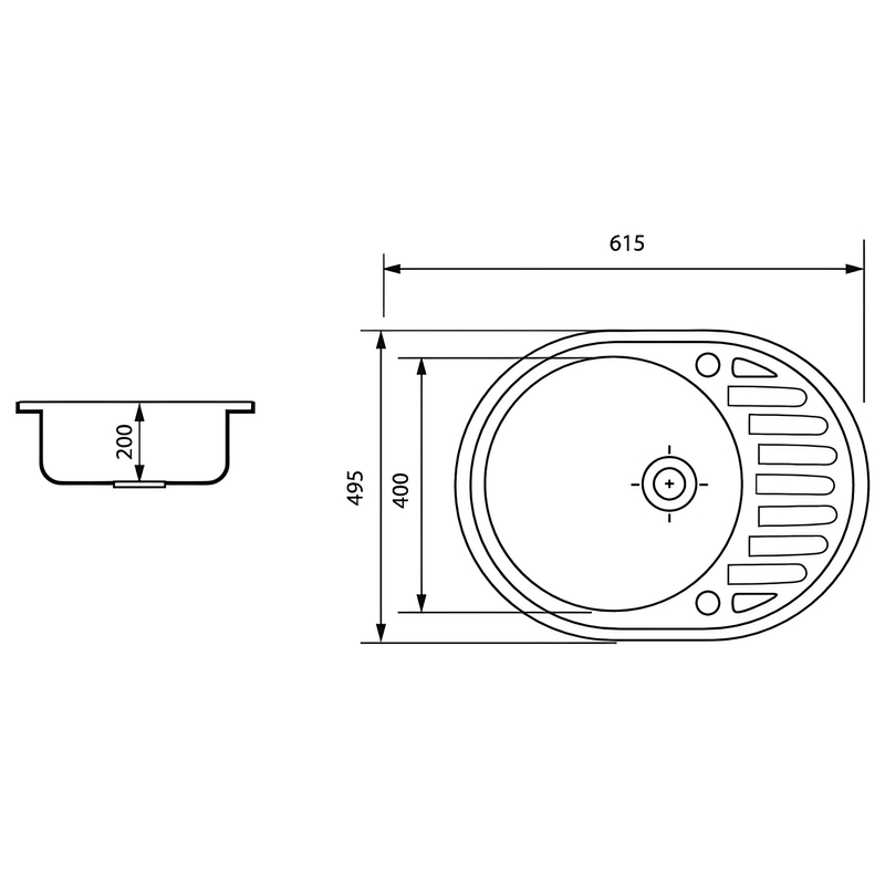 Мойка кухонная Zerix ZS-6250R-06 Бежевая (ZX4549)