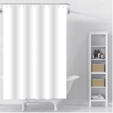 Шторка для ванной Zerix SCP-001-180x180 из PEVA (полиэтиленвинилацетата)(Цвет белый прозрачный) (ZX5000)