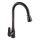 Смеситель для кухни с выдвижной лейкой Zerix PUL-014 Graphite из нерж. ст. SUS304 (кол. графит) (ZX5036)