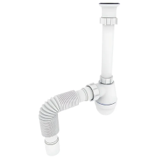 Сифон для раковины Zerix SU-03-А с ревизией (Цвет белый) 1 1/4'' (ZX5083)
