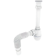 Сифон для раковины Zerix SU-03-А с ревизией (Цвет белый) 1 1/4'' (ZX5083)