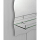 Зеркало настенное Zerix MIRRA MRZ02-45x60x10 прямоугольное с дугообразным верхом, фигурными боками и полкой (ZX5619)
