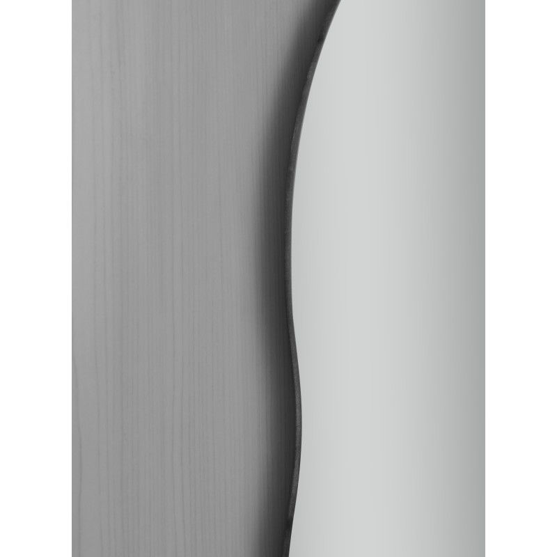 Зеркало настенное Zerix MIRRA MRZ02-45x60x10 прямоугольное с дугообразным верхом, фигурными боками и полкой (ZX5619)