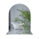 Зеркало настенное Zerix LAGUNA MRZ03-50x70x11 прямоугольное с дугообразным верхом и полкой (ZX5622)