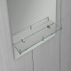 Зеркало настенное Zerix LAGUNA MRZ03-50x70x11 прямоугольное с дугообразным верхом и полкой (ZX5622)