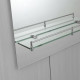 Зеркало настенное Zerix LAGUNA MRZ03-50x70x11 прямоугольное с дугообразным верхом и полкой (ZX5622)