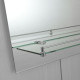 Зеркало настенное Zerix LAGUNA MRZ03-50x70x11 прямоугольное с дугообразным верхом и полкой (ZX5622)