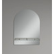 Зеркало настенное Zerix LAGUNA MRZ03-70x80x11 прямоугольное с дугообразным верхом и полкой (ZX5623)