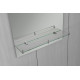 Зеркало настенное Zerix LAGUNA MRZ03-70x80x11 прямоугольное с дугообразным верхом и полкой (ZX5623)