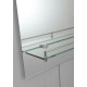 Зеркало настенное Zerix LAGUNA MRZ03-70x80x11 прямоугольное с дугообразным верхом и полкой (ZX5623)
