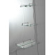 Зеркало настенное Zerix SOLO MOZ01-48x68x10 ассиметичное с 3-мя полками (ZX5624)