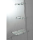Зеркало настенное Zerix SOLO MOZ01-65x85x10 ассиметичное с 3-мя полками (ZX5625)