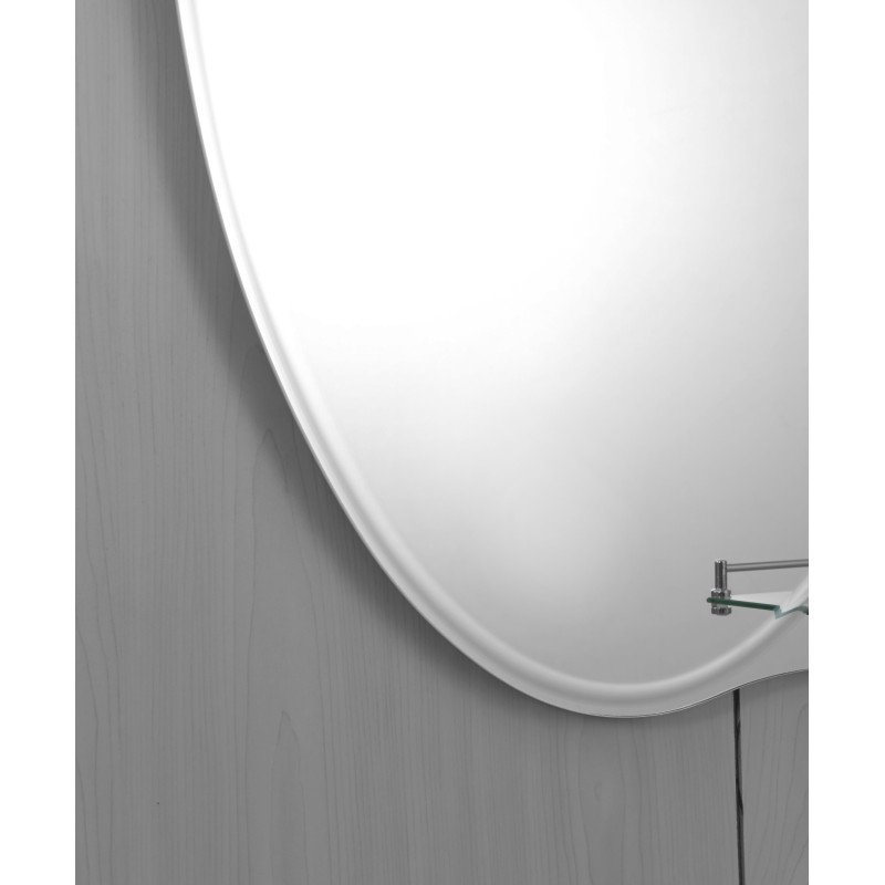 Зеркало настенное Zerix SOLO MOZ01-65x85x10 ассиметичное с 3-мя полками (ZX5625)