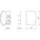 Зеркало настенное Zerix SOLO MOZ01-65x85x10 ассиметичное с 3-мя полками (ZX5625)