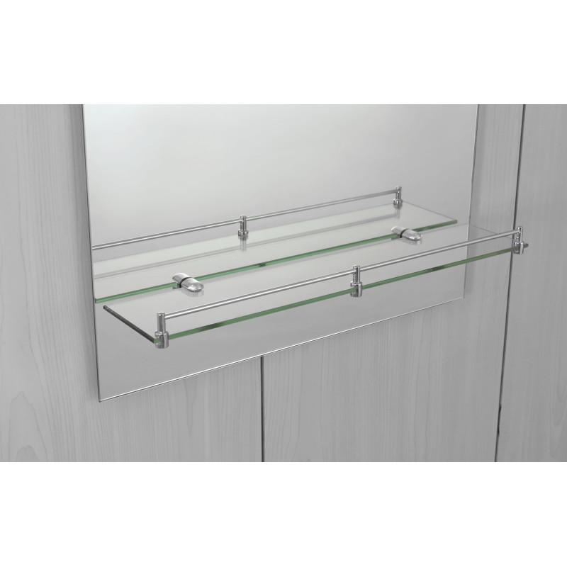 Зеркало настенное Zerix SANSA MRZ04-45x60x10 прямоугольное с полкой и декором (ZX5626)