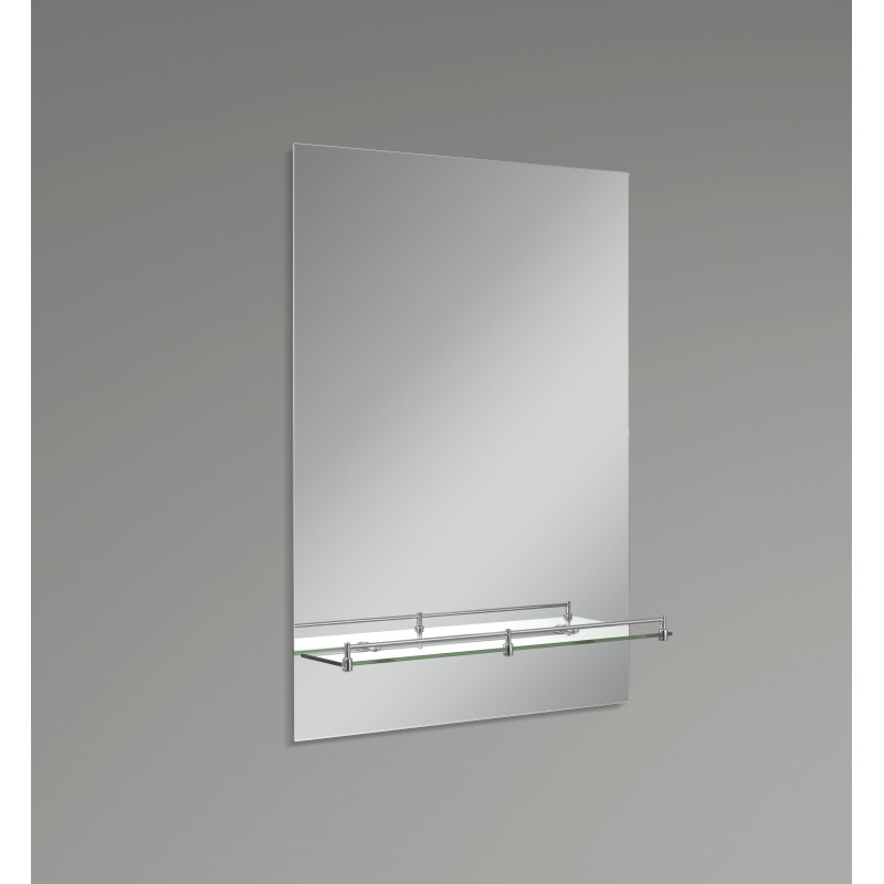 Зеркало настенное Zerix SANSA MRZ05-50x70x10 прямоугольное с полкой (ZX5627)