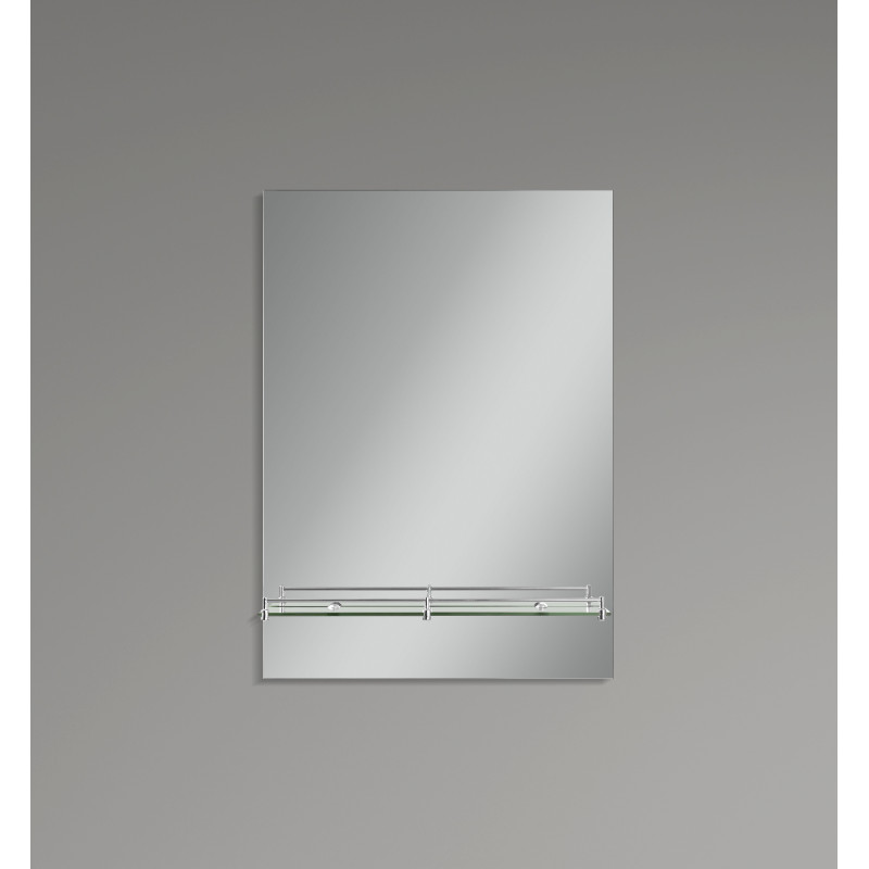 Зеркало настенное Zerix SANSA MRZ05-50x70x10 прямоугольное с полкой (ZX5627)