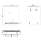 Зеркало настенное Zerix SANSA MRZ05-60x85x10 прямоугольное с полкой (ZX5628)