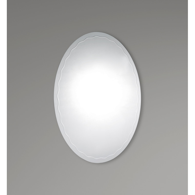 Зеркало настенное Zerix FUSION MOZ02-65x80 овальное с декором (ZX5631)