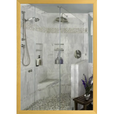 Зеркало настенное Zerix FONTE MRZ09-70x85-Reverse GOLD прямоугольное в золотой раме (ZX5639)