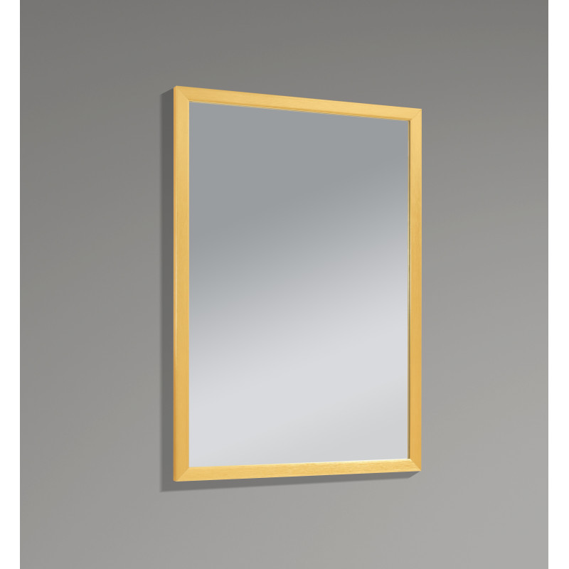 Зеркало настенное Zerix FONTE MRZ09-70x85-Reverse GOLD прямоугольное в золотой раме (ZX5639)