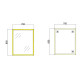 Зеркало настенное Zerix FONTE MRZ09-70x85-Reverse GOLD прямоугольное в золотой раме (ZX5639)