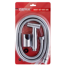 Набор для гигиенического душа Zerix BIDET SET-005.SUS из нержавеющей стали SUS304 упаковка блистер (ZX5860)
