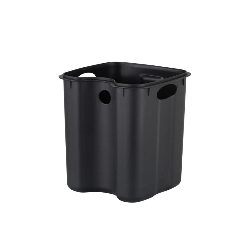 Мусорное ведро с плавным закрытием квадратное Zerix Kubix-TC0106 SS Color 6л цвет нержавейка (ZX5889)