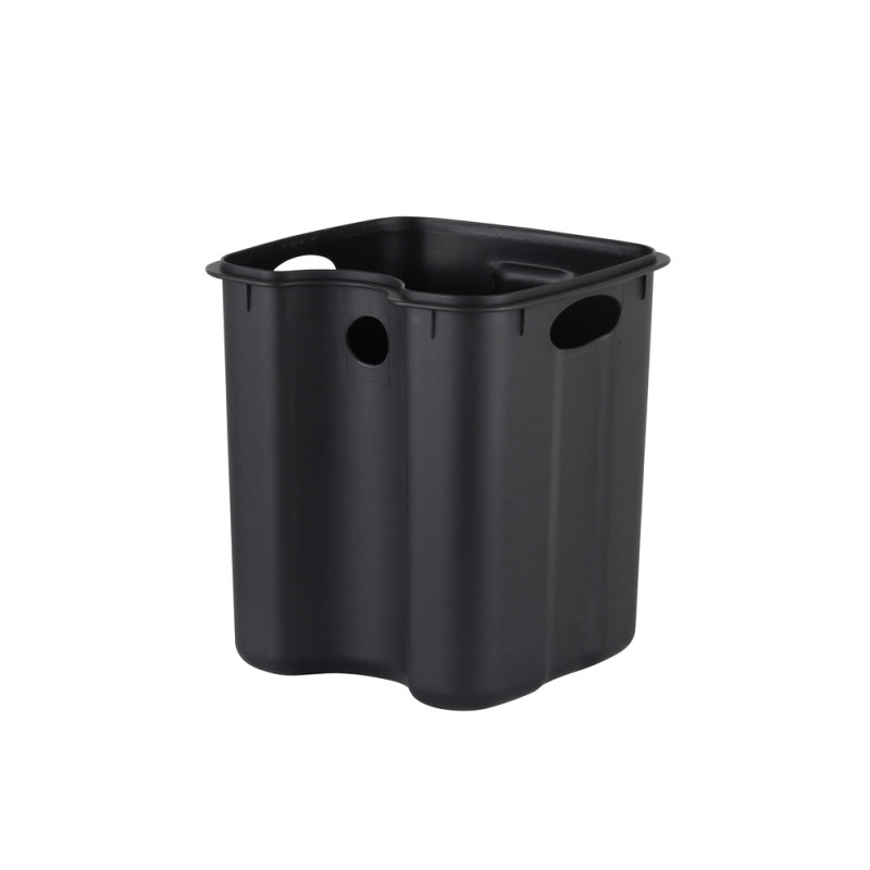 Мусорное ведро с плавным закрытием квадратное Zerix Kubix-TC0106 Black 6 л цвет черный (ZX5890)