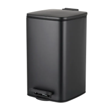 Мусорное ведро с плавным закрытием квадратное Zerix Kubix-TC0108 Black 8 л цвет черный (ZX5892)