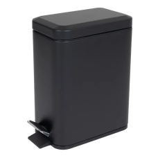Мусорное ведро с плавным закрытием прямоугольное Zerix Sansa-TC0105 Black 5 л цвет черный (ZX5894)