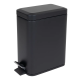 Мусорное ведро с плавным закрытием прямоугольное Zerix Sansa-TC0105 Black 5 л цвет черный (ZX5894)
